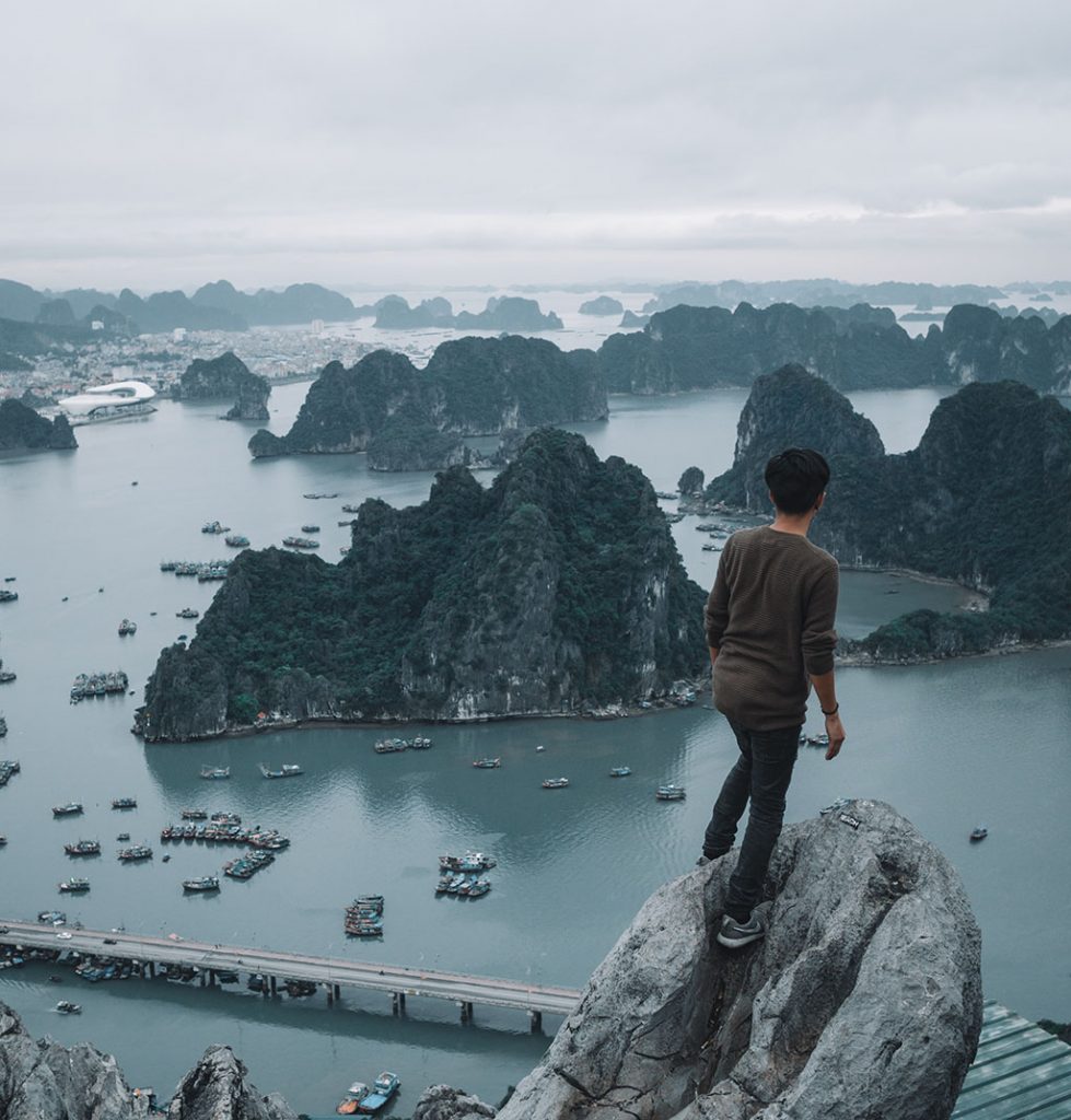 Overlooking Ha Long Bay