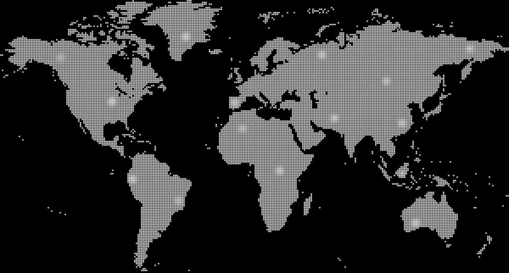 World map grid